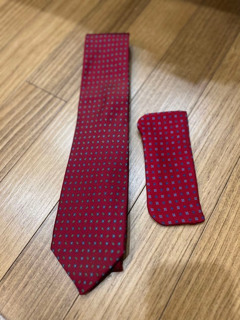 E. Marinella Napoli ネクタイ ポケットチーフ型眼鏡入れセット