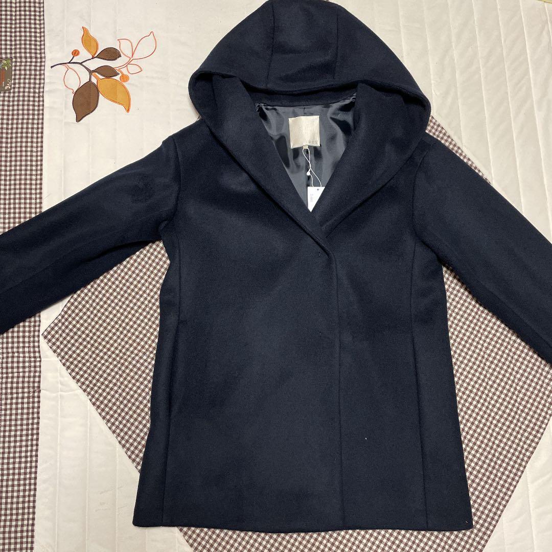 【じゅん様】自由区 フーデットコート ネイビー L