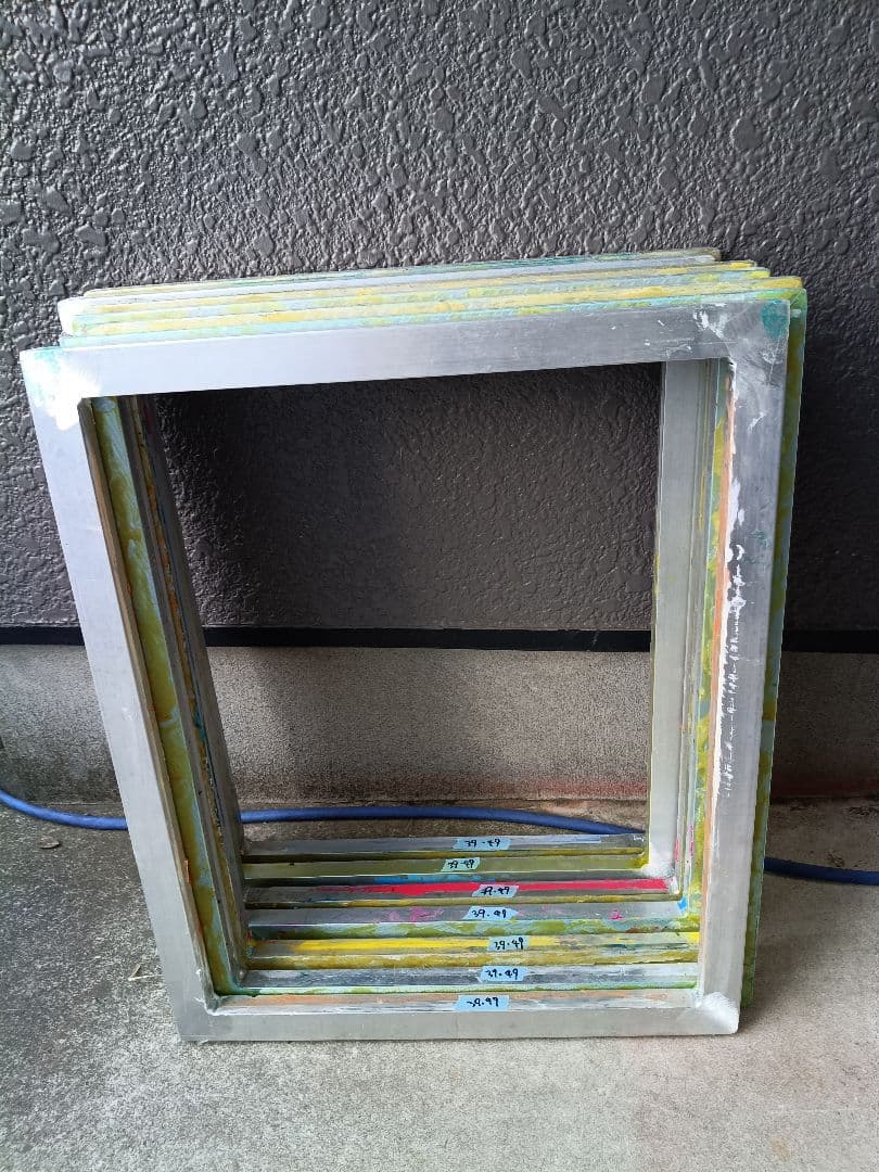 シルクスクリーン　アルミフレーム　12枚セット