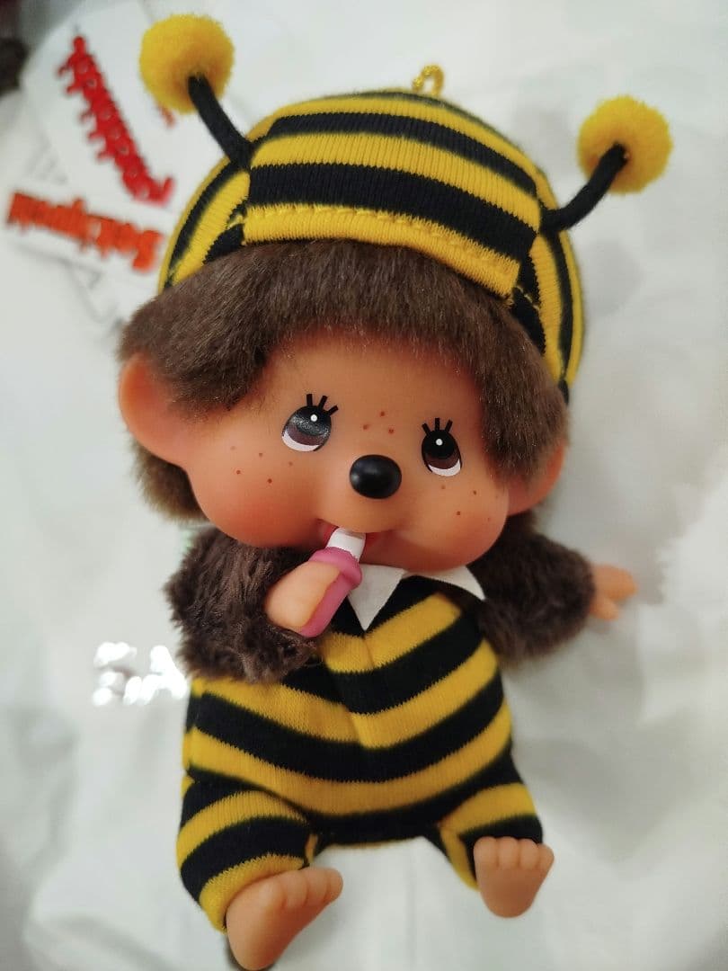 モンチッチ顔でかSSキーチェーン （みつばち＆てんとうむし）2体