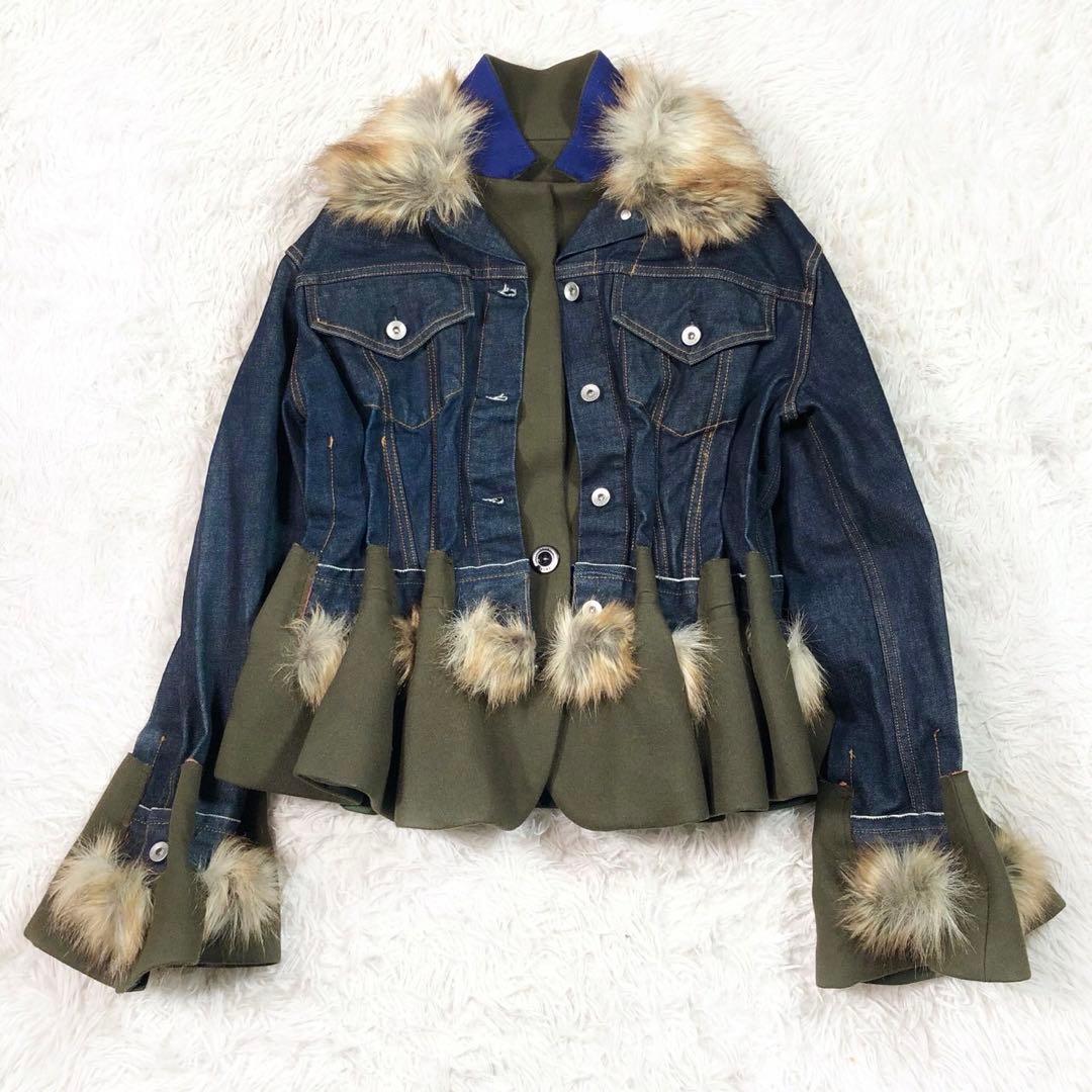 sacai ドッキング レイヤード デニムジャケット Gジャン ブルゾン
