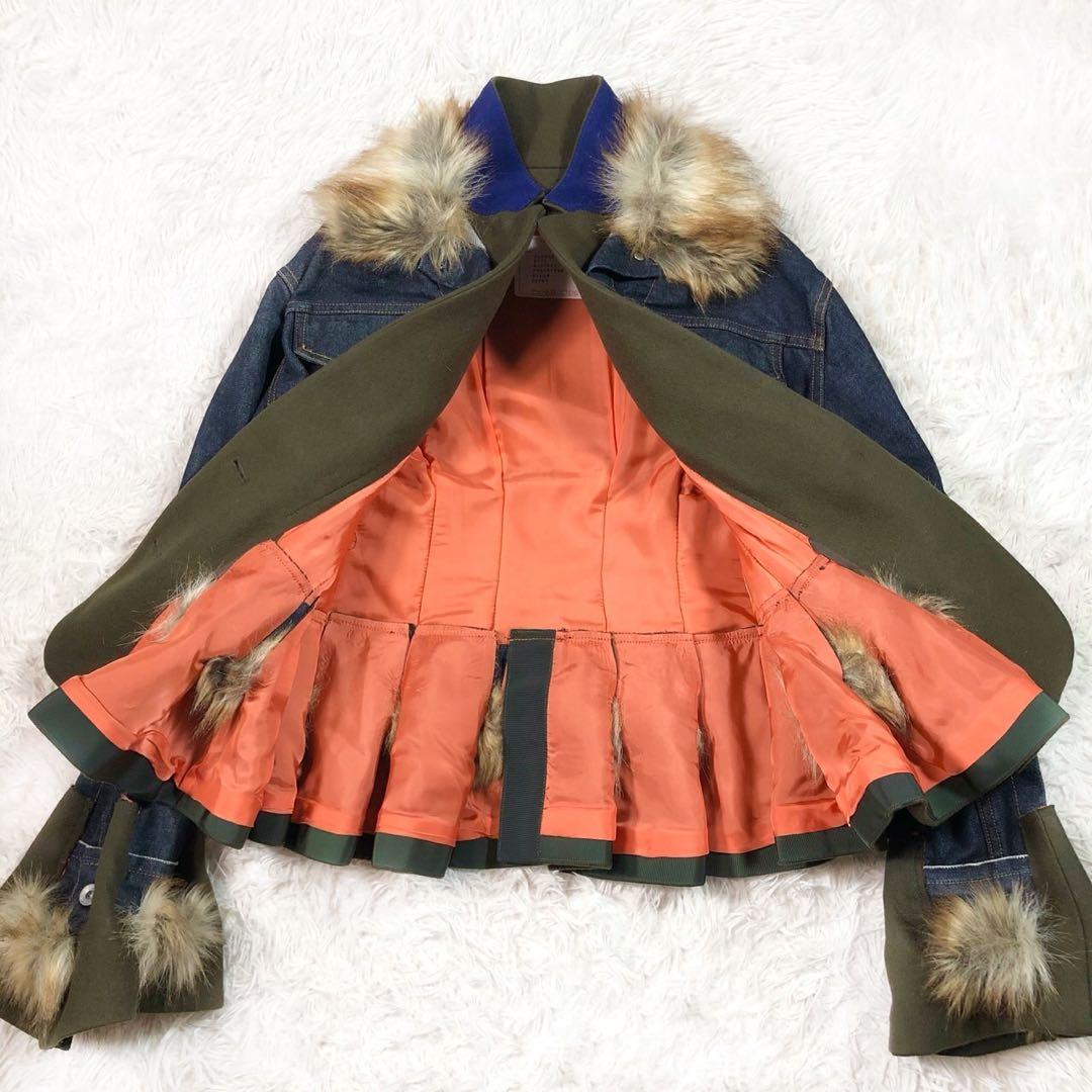 sacai ドッキング レイヤード デニムジャケット Gジャン ブルゾン