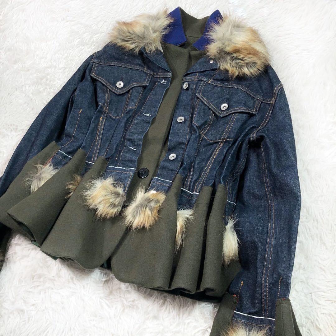 sacai ドッキング レイヤード デニムジャケット Gジャン ブルゾン