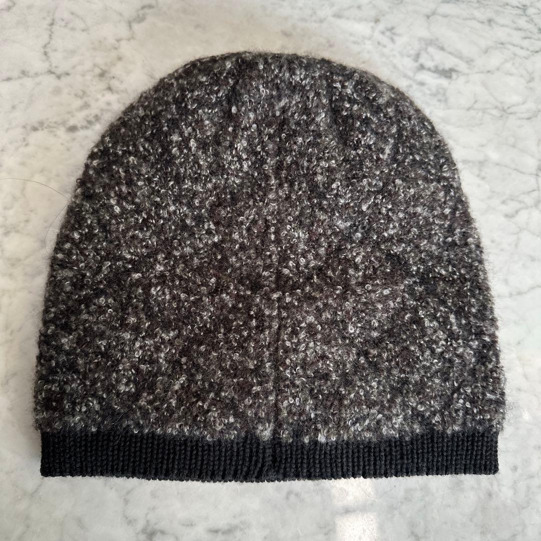 CHANEL カシミア ニット帽 ロゴ刺繍