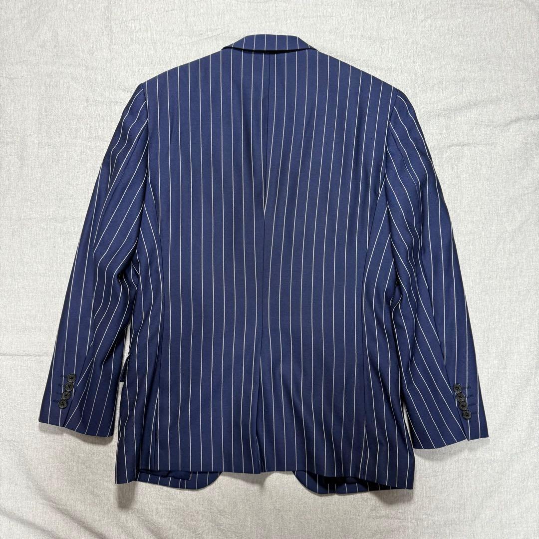 【好デザイン】GARNIER 3ピーススーツ L ネイビー ストライプ