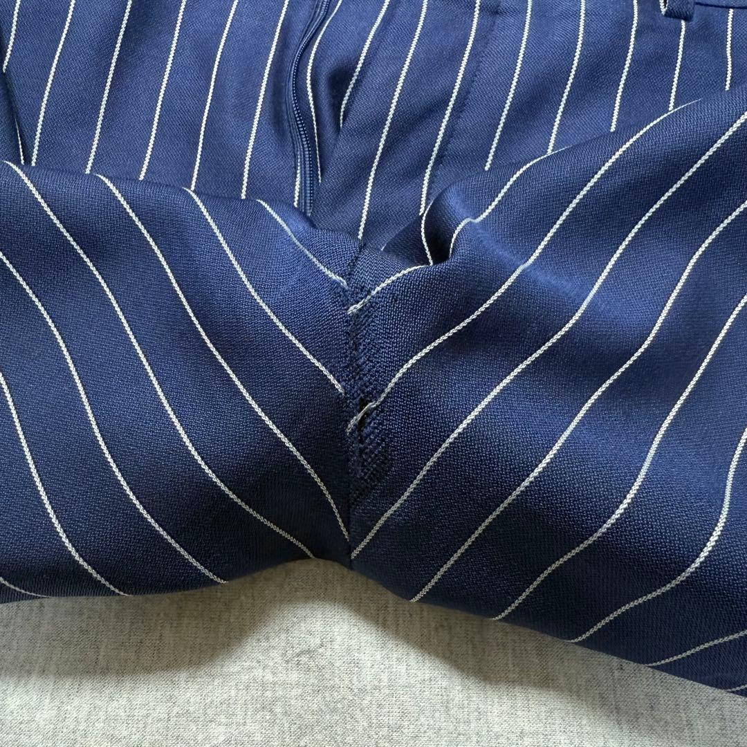 【好デザイン】GARNIER 3ピーススーツ L ネイビー ストライプ