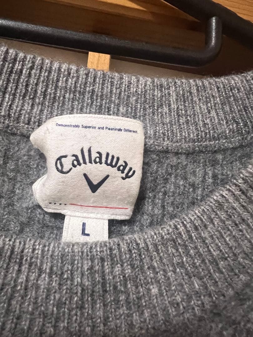 Callaway Collection メンズL 細身　グレー　カシミア100%