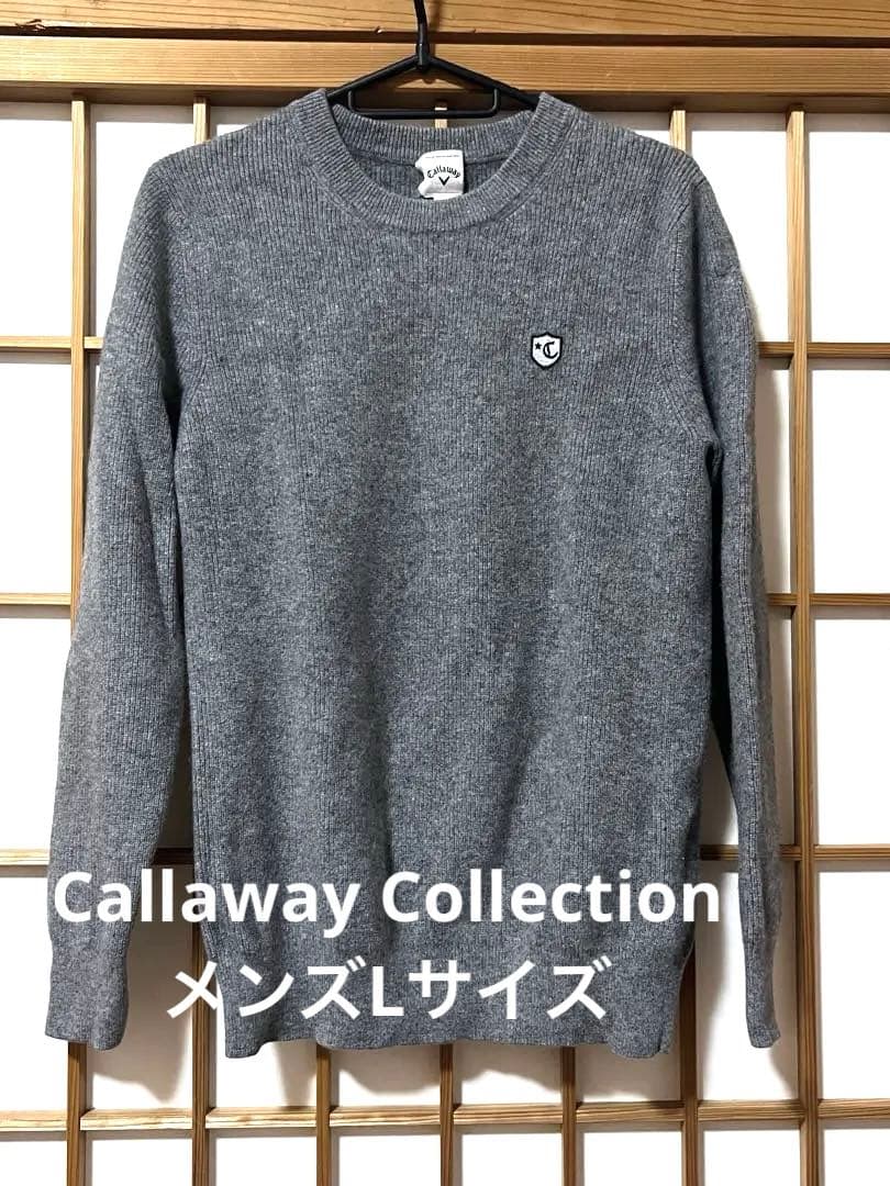 Callaway Collection メンズL 細身　グレー　カシミア100%