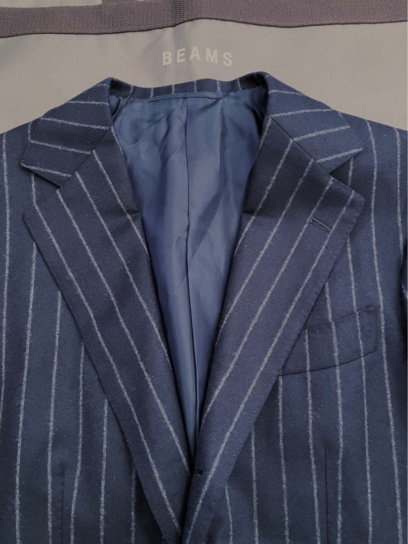 BEAMS F / Zegna チョーク ストライプ スーツ