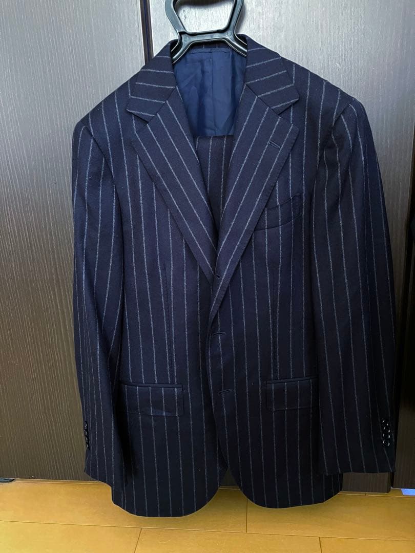 BEAMS F / Zegna チョーク ストライプ スーツ