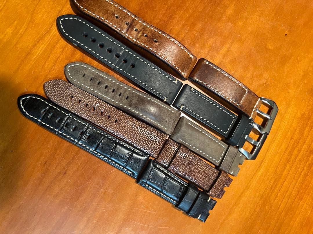 パネライ向け　ラグ幅24mm 革ベルト　セット販売