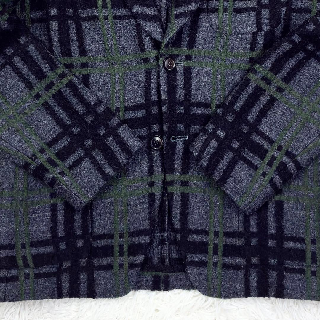 美品　トゥモローランド　タータンチェック　ウールフランネル　ニットテーラード　M