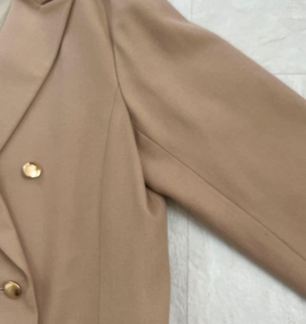 フレームワーク　ダブルブレストジャケット カシミヤ混 金ボタン ベージュ