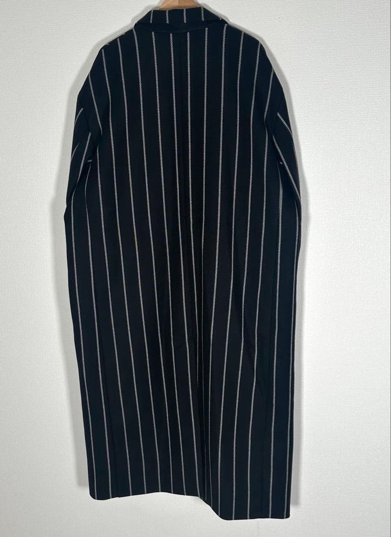 極美品　マッキントッシュ　チェスターコート ストライプ　40　L　ウール100%