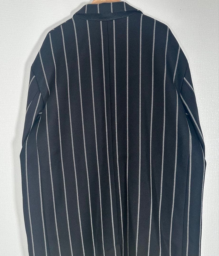 極美品　マッキントッシュ　チェスターコート ストライプ　40　L　ウール100%