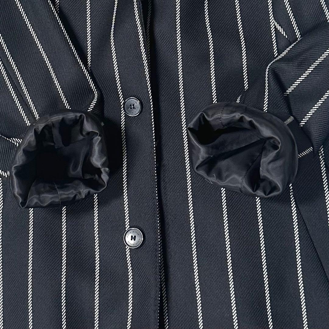 極美品　マッキントッシュ　チェスターコート ストライプ　40　L　ウール100%