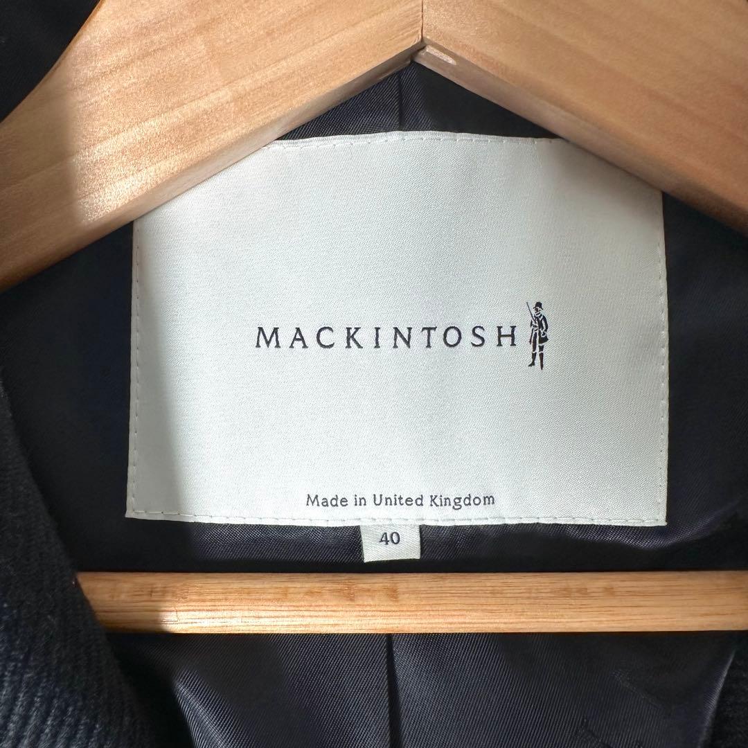極美品　マッキントッシュ　チェスターコート ストライプ　40　L　ウール100%