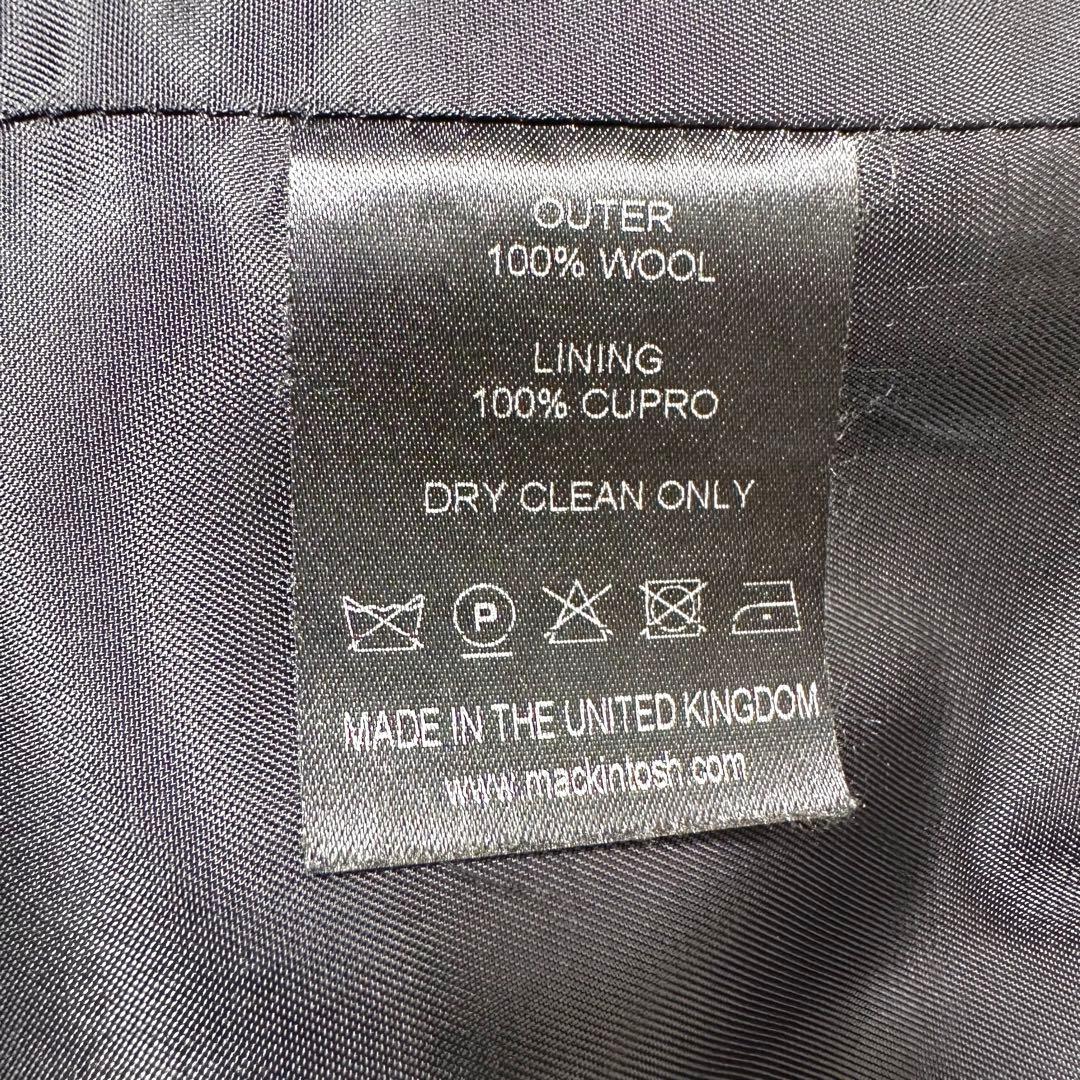 極美品　マッキントッシュ　チェスターコート ストライプ　40　L　ウール100%