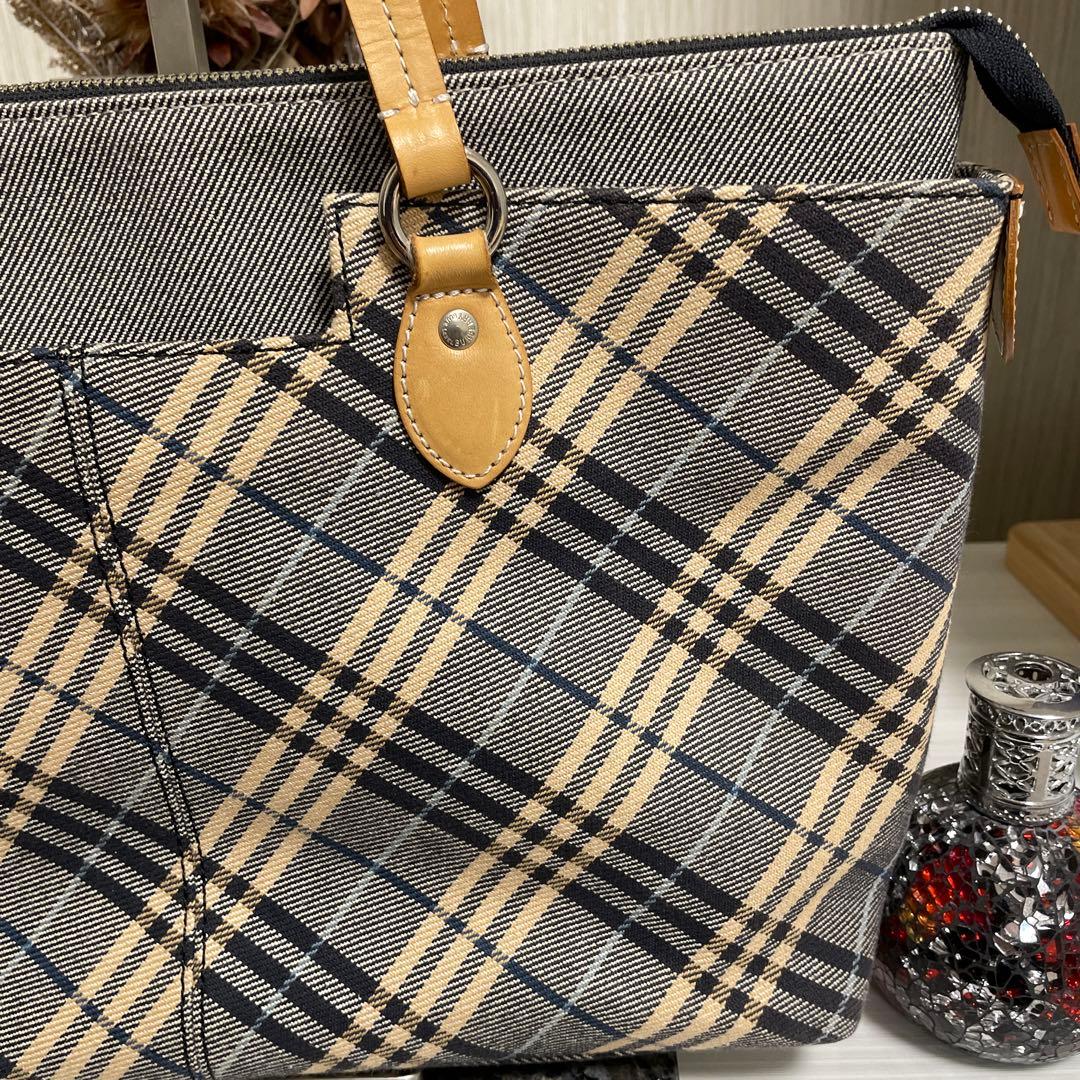人気　BURBERRY バーバリーブルーレーベル　トートバッグ　ノバチェック柄