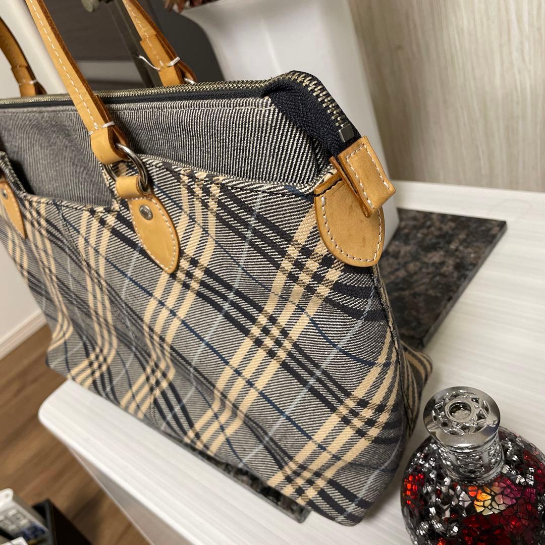 人気　BURBERRY バーバリーブルーレーベル　トートバッグ　ノバチェック柄
