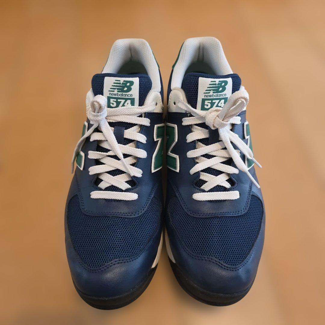 【美品】New Balance ゴルフシューズ574 ネイビー28.0cm