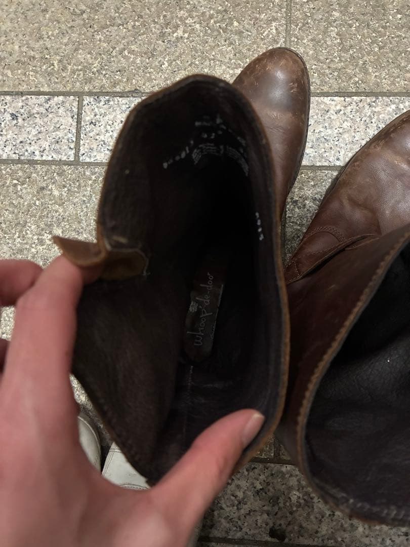 whoop de doo エンジニアブーツ ブラウン