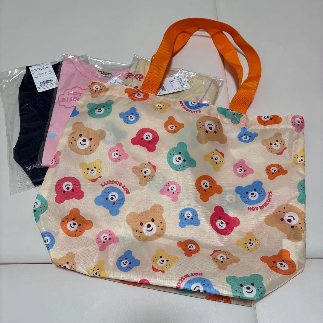 MIKI HOUSE ベビー服 3点　トートバッグセット　ホットビスケッツ