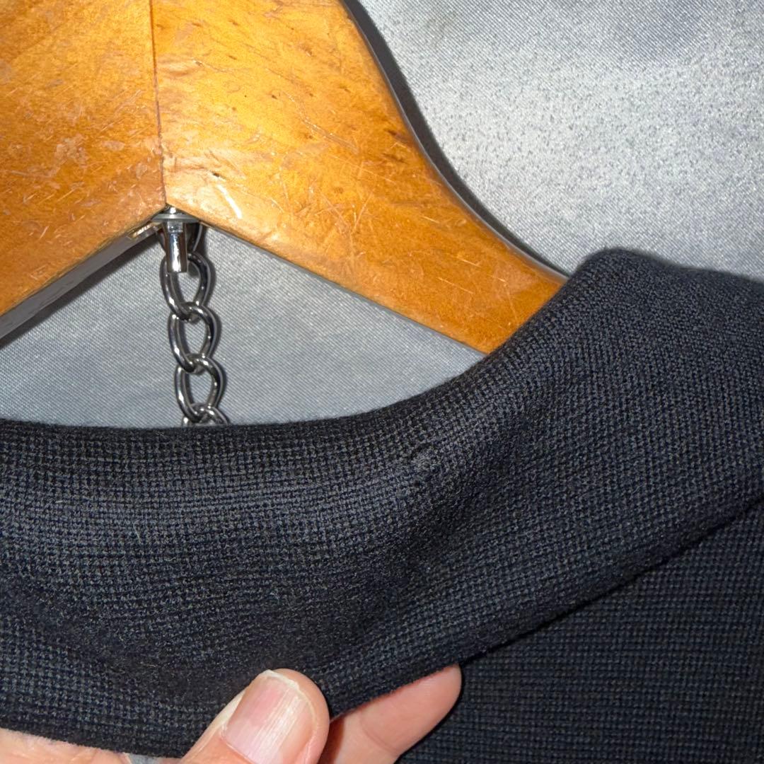 LEONARD レオナール　ニットコート 花柄　トリム　13　大きいサイズ 黒