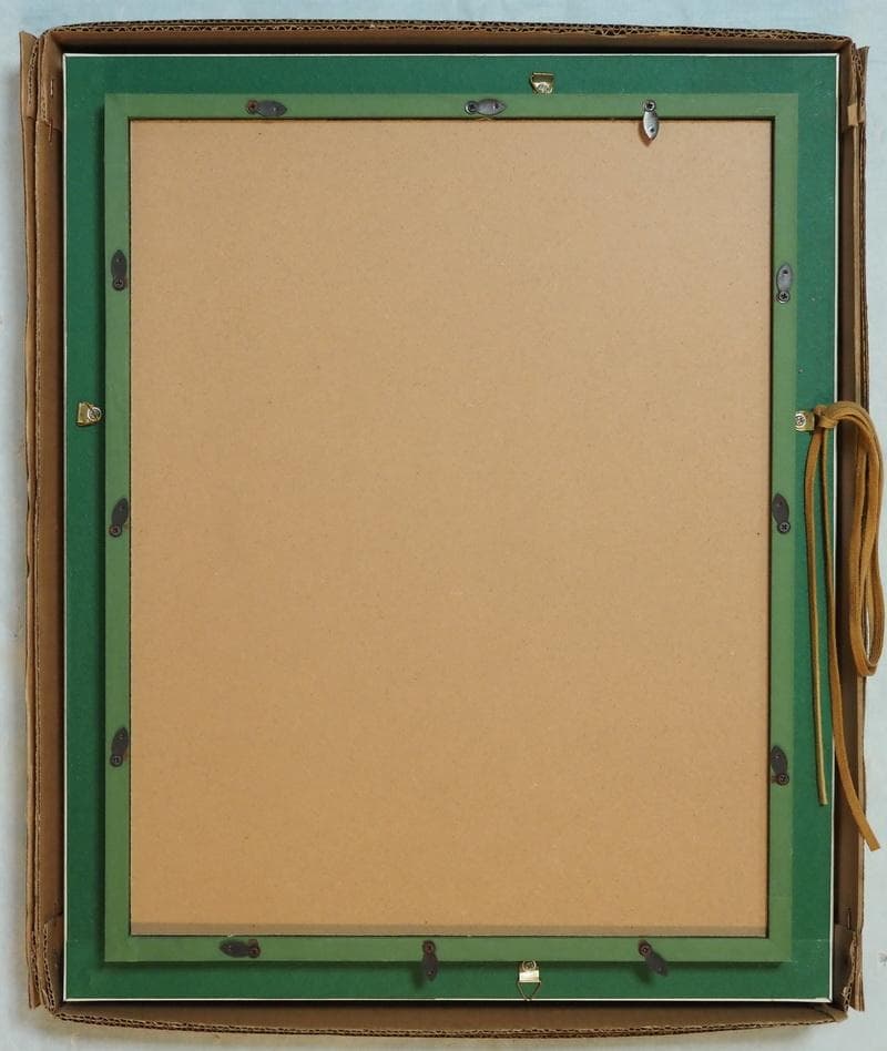 よっしー　絵画油彩片岡球子「赤富士」サインF6サイズ　額装済み 肉筆手描き