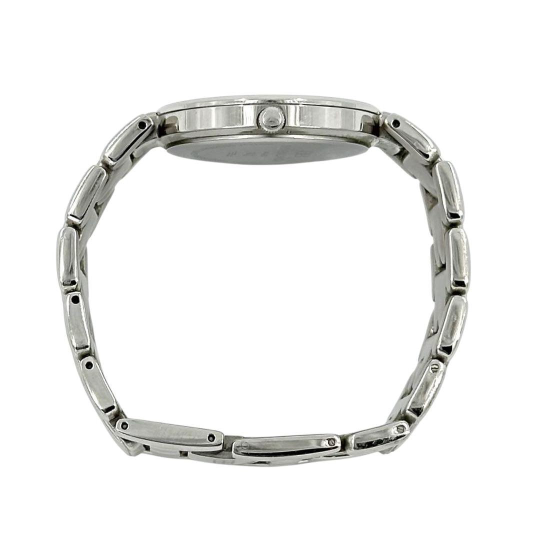 バレンシアガ　腕時計　クオーツ　シルバー　8Pダイヤ　黒文字盤　レディース