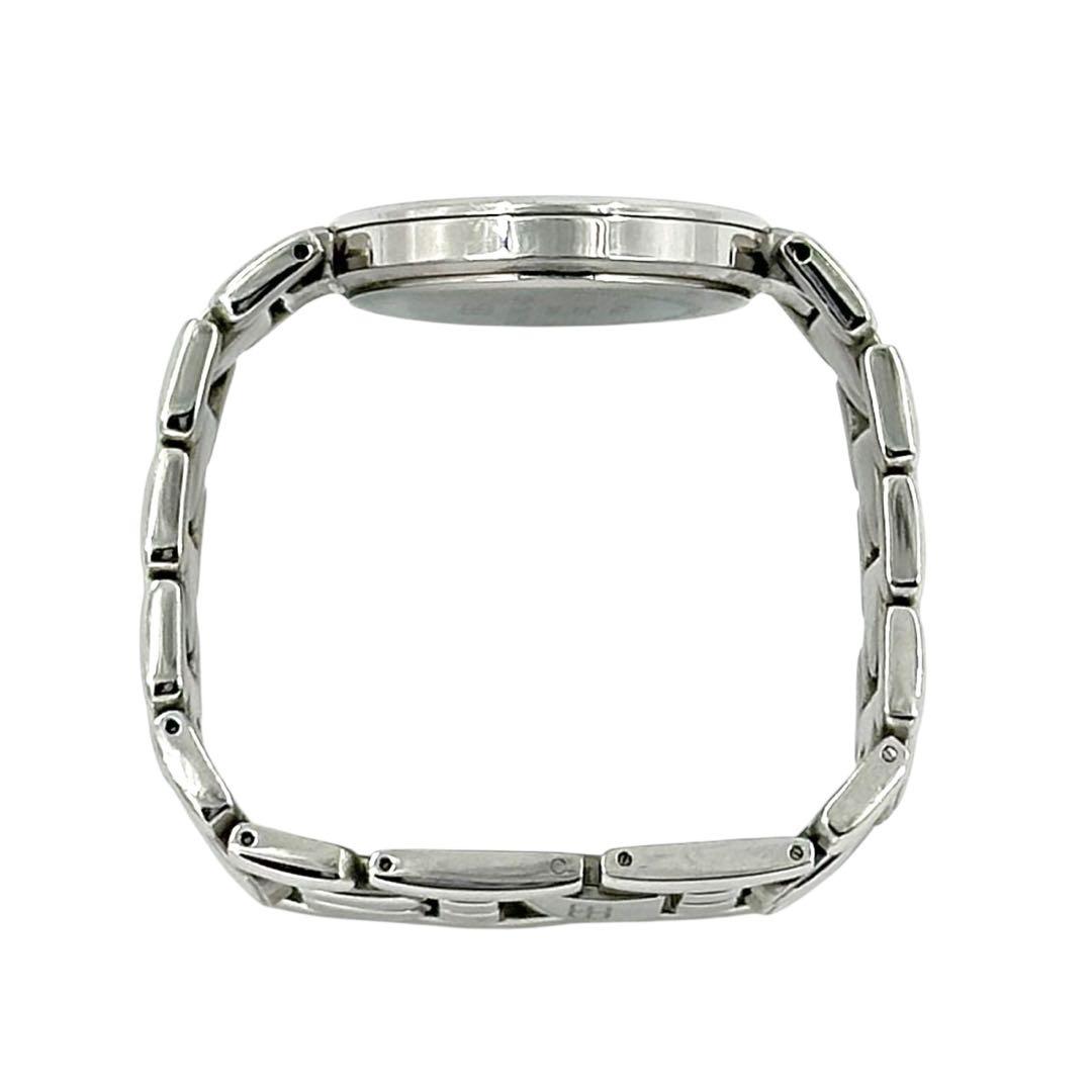 バレンシアガ　腕時計　クオーツ　シルバー　8Pダイヤ　黒文字盤　レディース