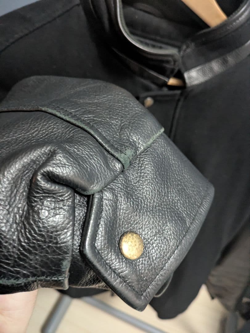 ノースエンド　袖革スタジャン　XL