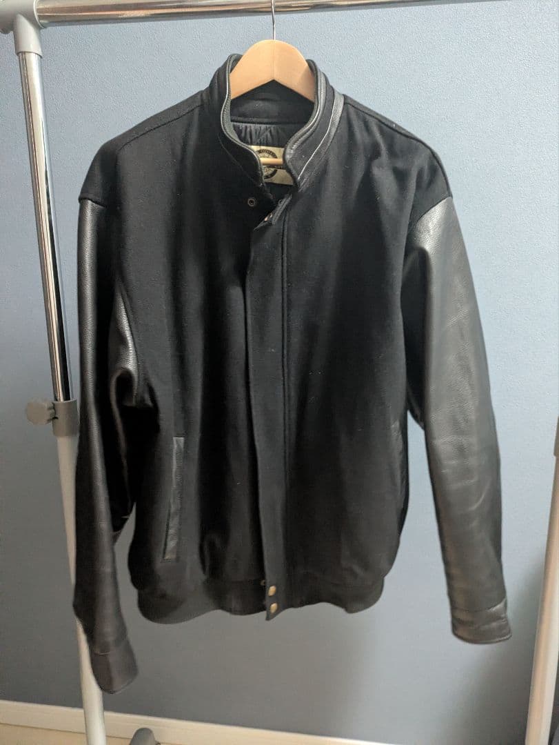 ノースエンド　袖革スタジャン　XL