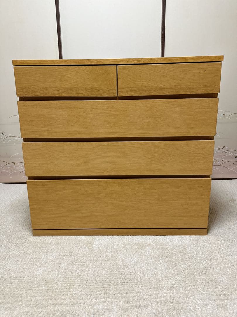 無印良品 木製チェスト4段 オーク材
