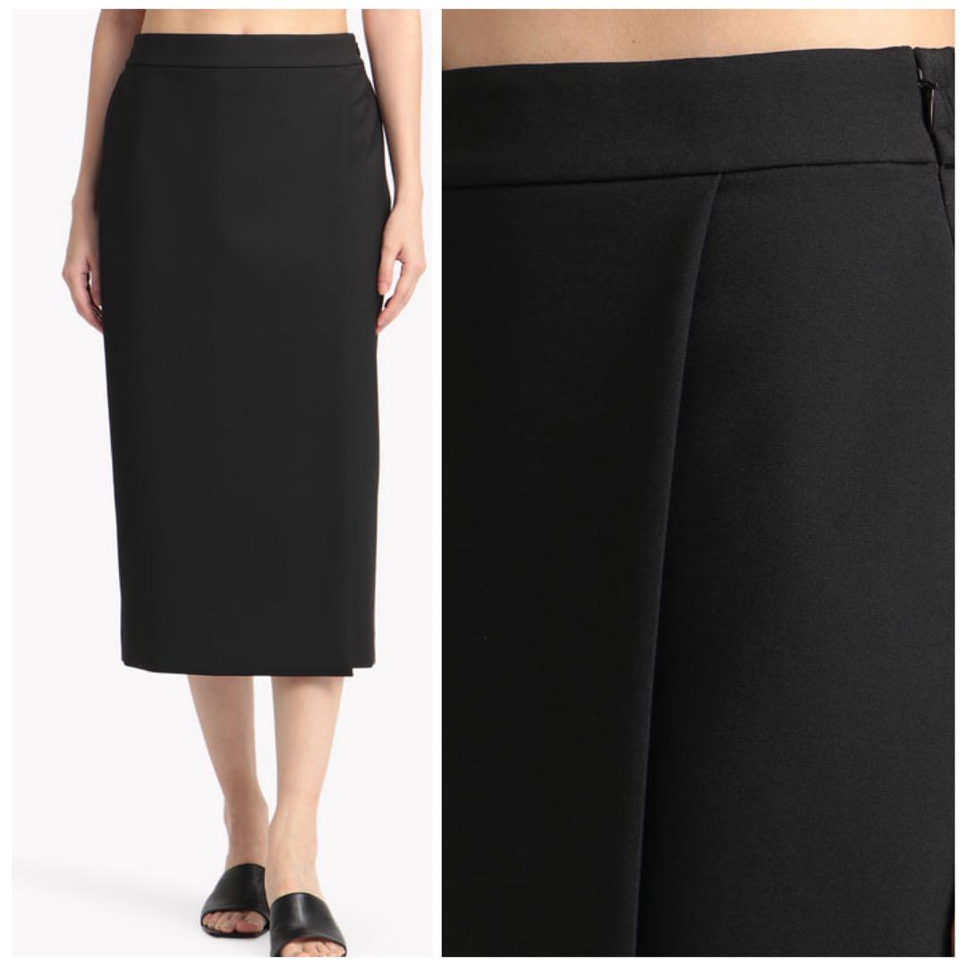 セオリーリュクス★新品未使用★ジャージー素材ペンシルシルエットラップスカート36