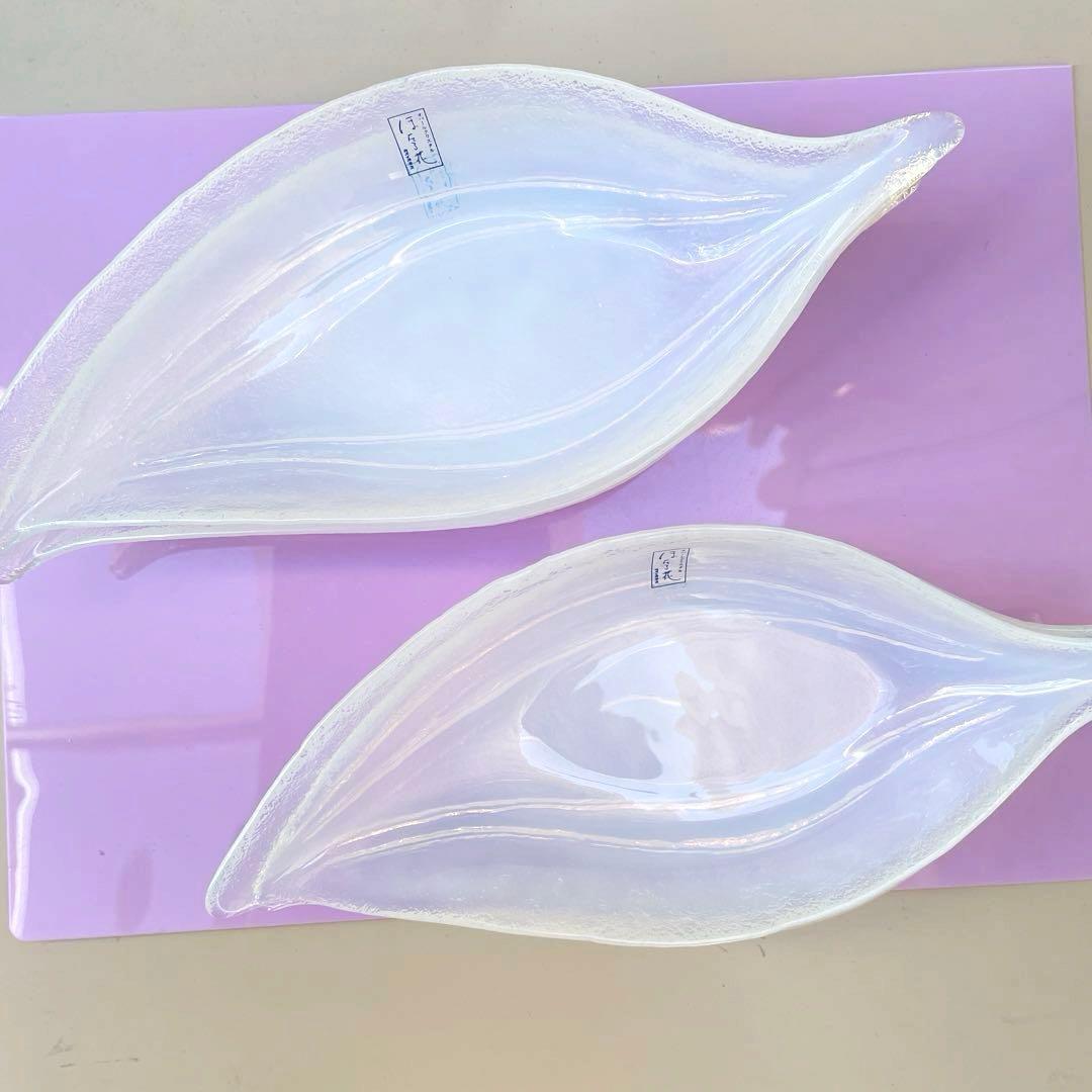 カメイガラス　ほたる花　マクベスエバンス　ペタルウェア　オーバルプラッター