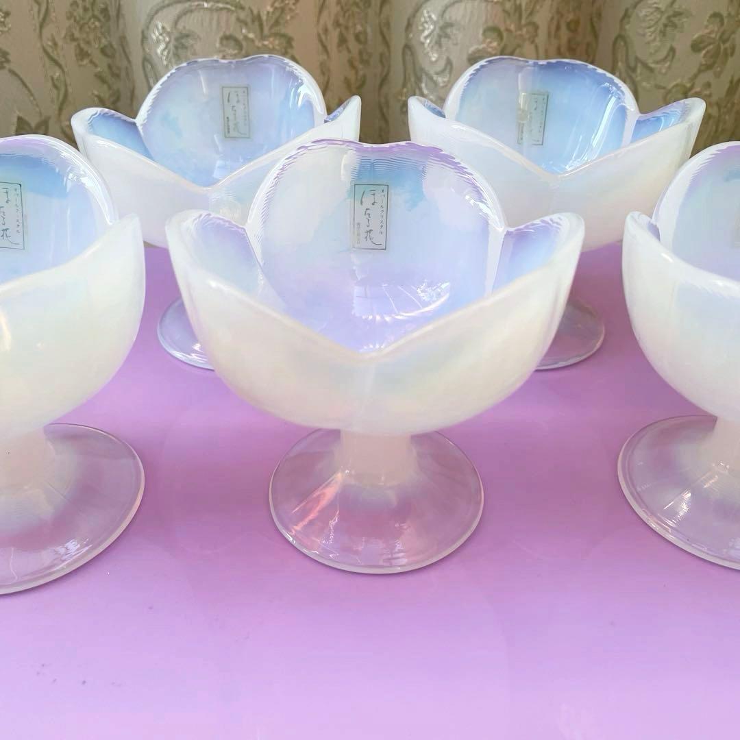 カメイガラス　ほたる花　マクベスエバンス　ペタルウェア　オーバルプラッター