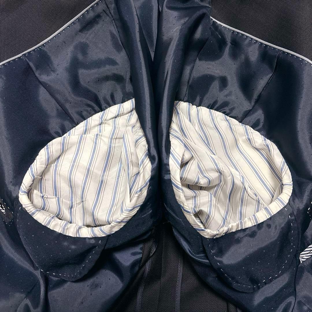 フィンテス 3ピース スーツ セットアップ Super110's 黒 A6 L