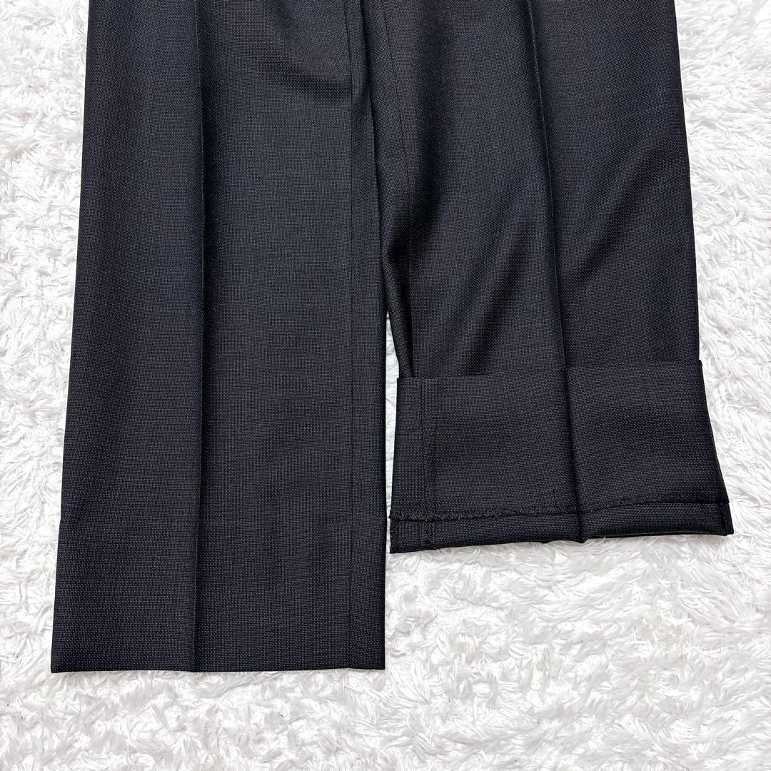 フィンテス 3ピース スーツ セットアップ Super110's 黒 A6 L