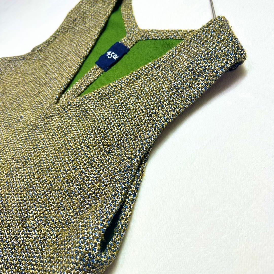 45R アーミッシュツイードワンピース ノースリーブ チュニック 大きいサイズ