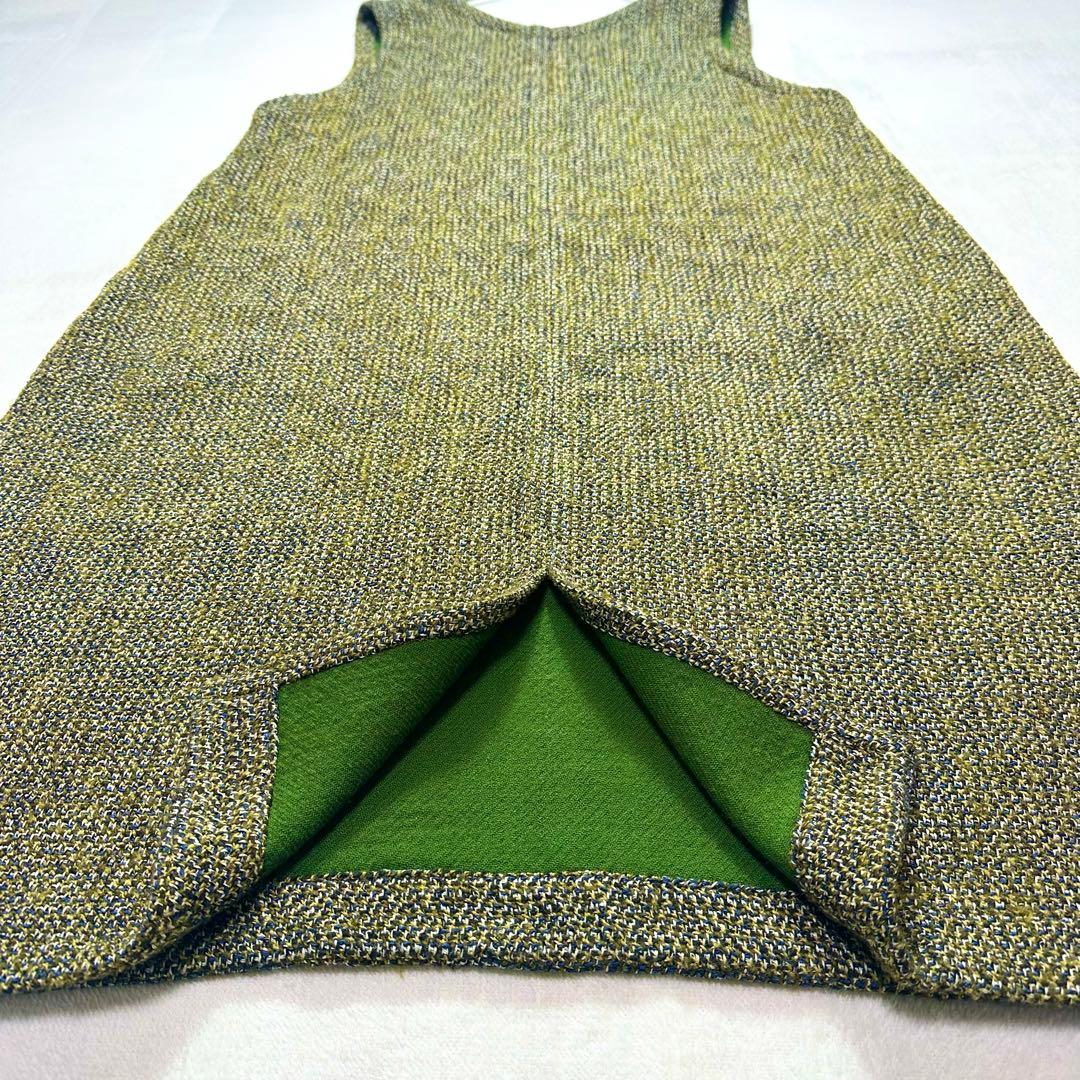 45R アーミッシュツイードワンピース ノースリーブ チュニック 大きいサイズ