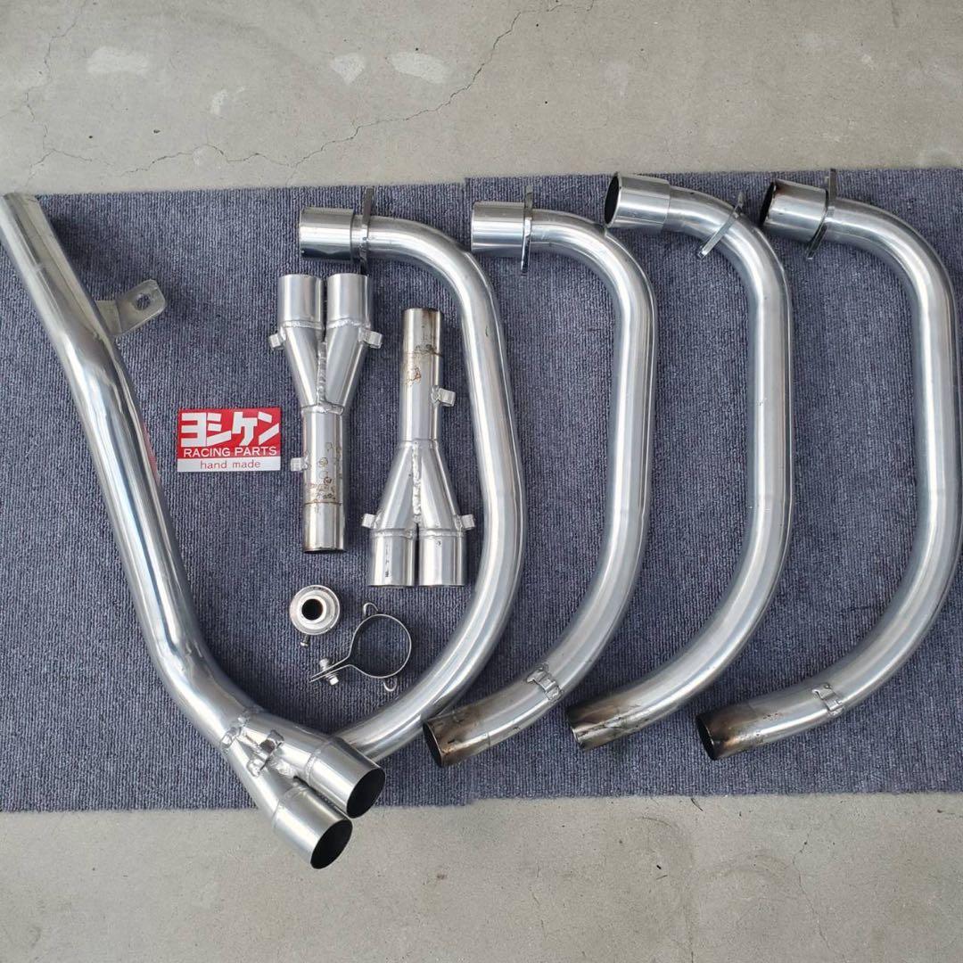 【美品激鳴き】CBX400F ヨシケン 40πフルアルミ4-2-1マフラー