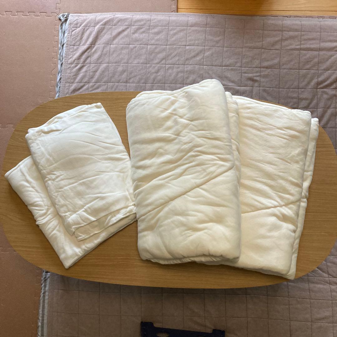 シルクふぁみりい　シルク肌掛け布団 、オーガニックコットンカバー　2セット
