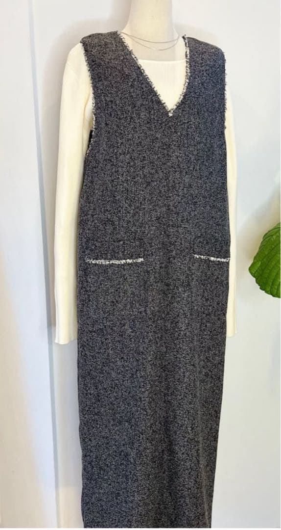 huitieme nid ツイード　ジャンパースカート