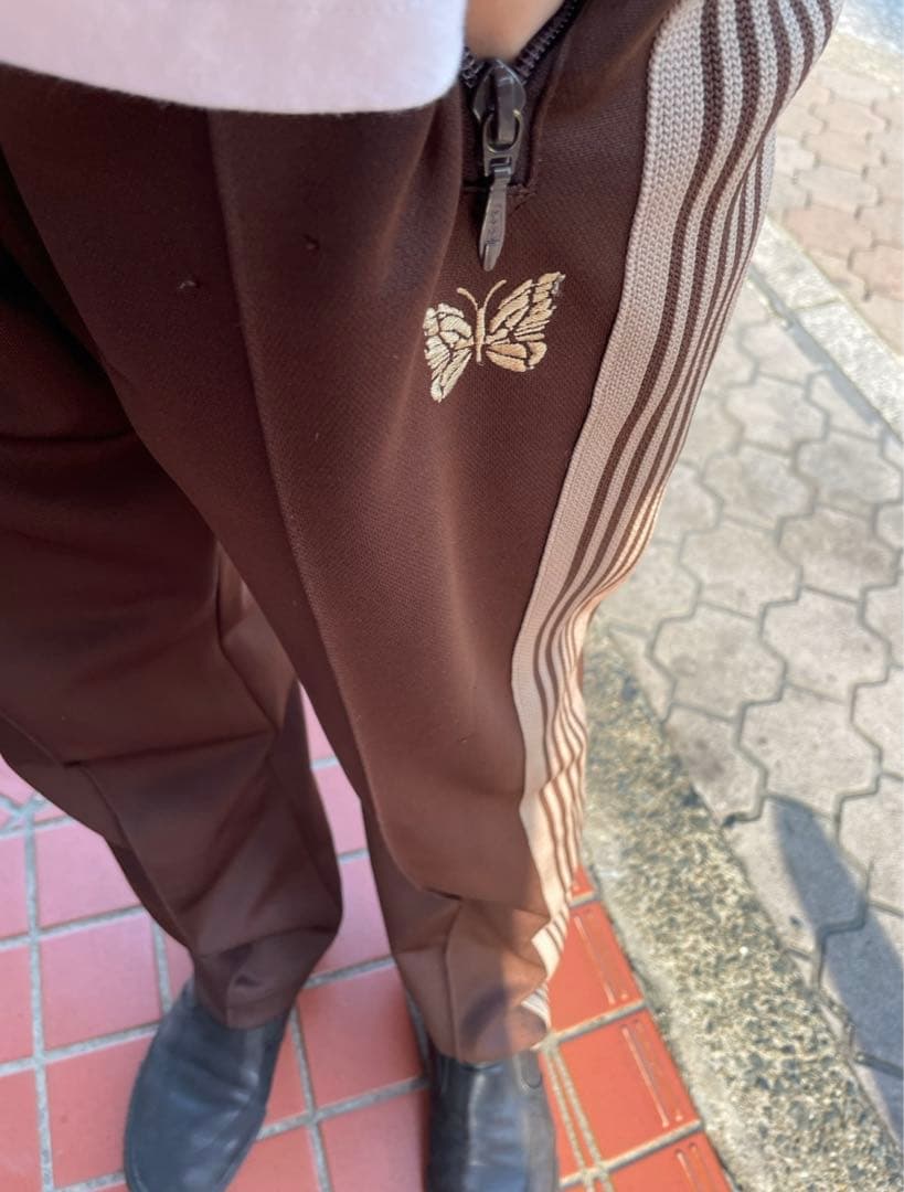 ゆ*ん様 <希少>Needles トラックパンツ ナロー　ブラウン　ベージュ　サ