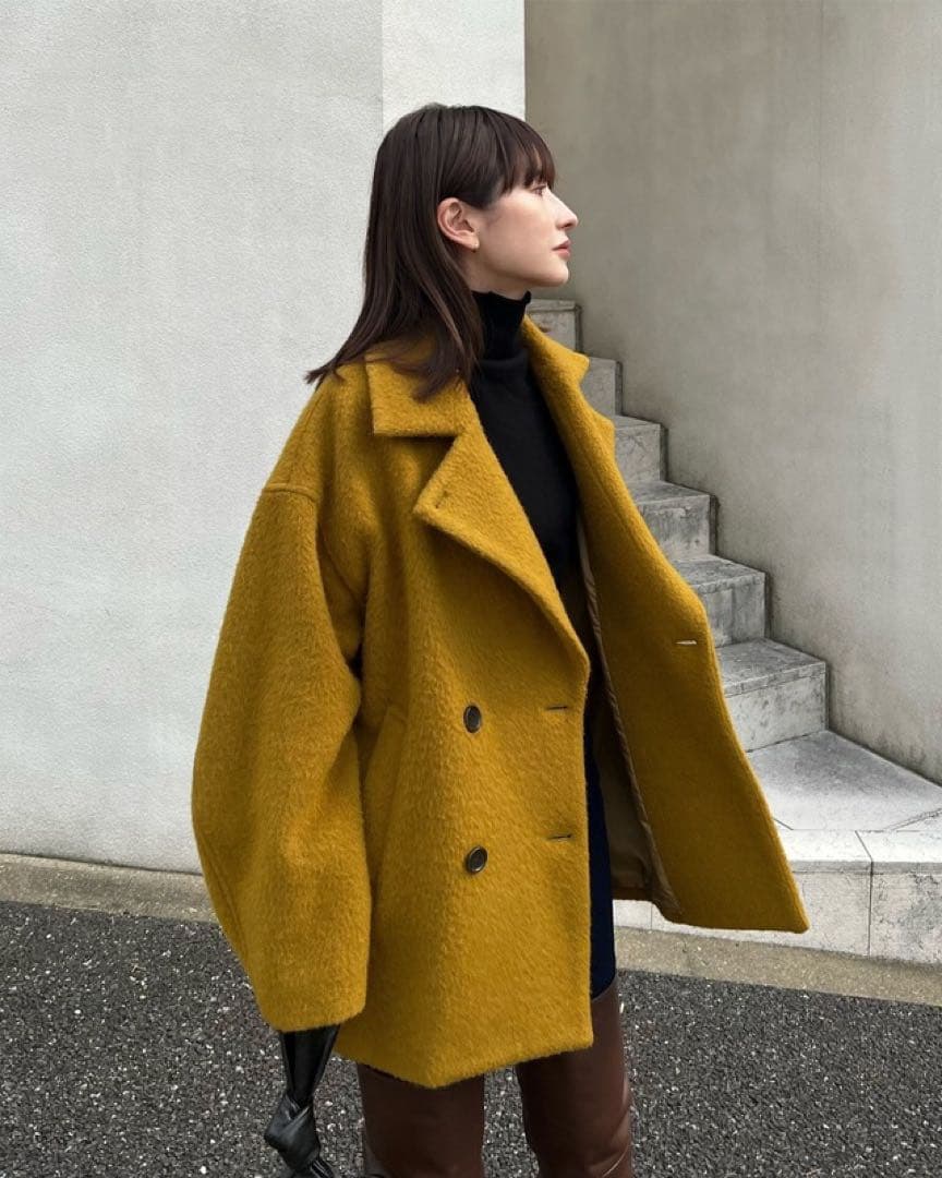 ジャケット・アウター CLANE OVER LINE DOUBLE COAT