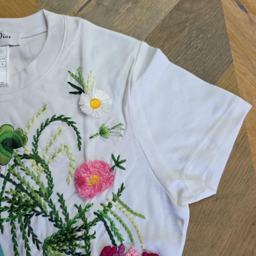超希少　クリスチャンディオール♡花柄刺繍Tシャツ ロゴ　ガリアーノ期　y16