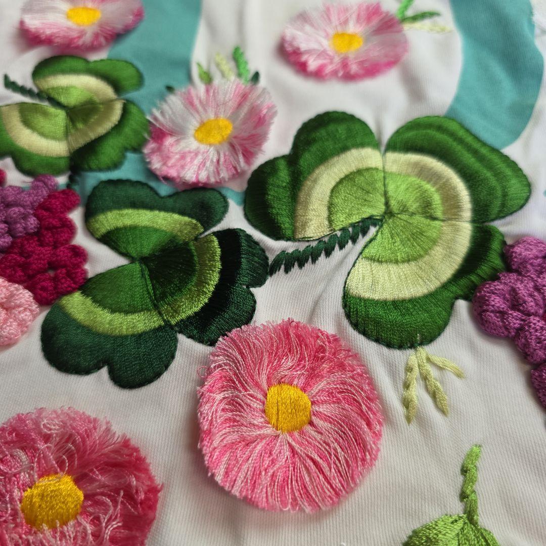 超希少　クリスチャンディオール♡花柄刺繍Tシャツ ロゴ　ガリアーノ期　y16