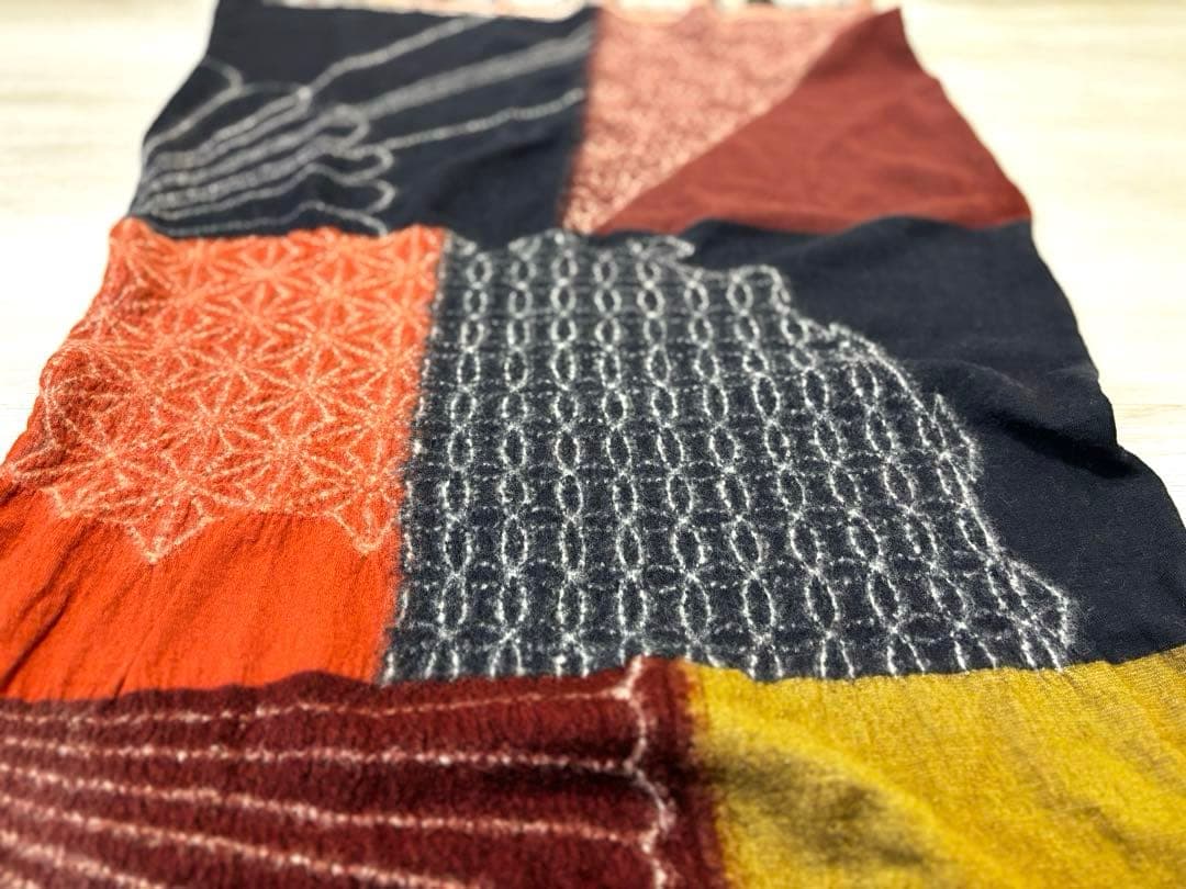 【レア】KAPITAL 刺し子 縮絨ウールマフラー