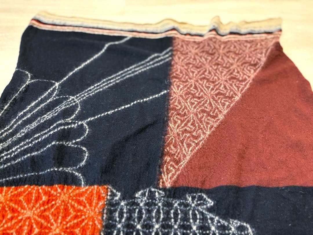 【レア】KAPITAL 刺し子 縮絨ウールマフラー